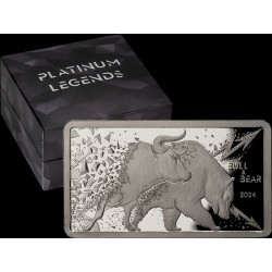 PLATINUM LEGENDS BULL & BEAR 1/10 OZ PLATIN COIN LIBERIA 2024