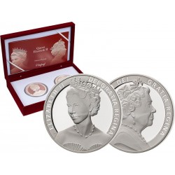 PORTRAIT QUEEN ELIZABETH II 2 x 10 OZ SILVER COIN NIUE 2022