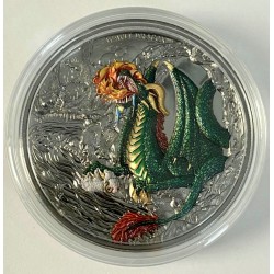 WAWEL DRAGON POPULAR LEGENDS 2 OZ 5 DOLLARS SILVER COIN NIUE 2024