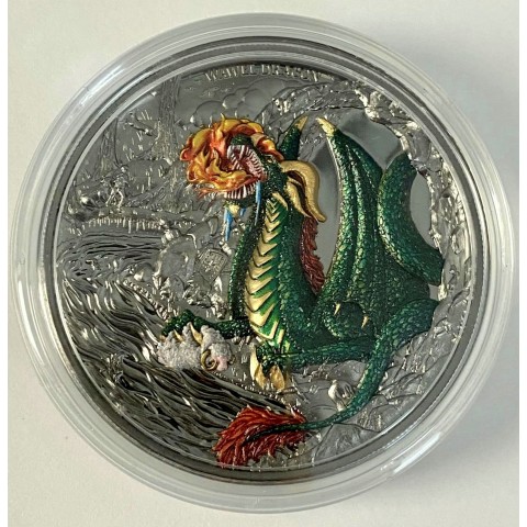 WAWEL DRAGON POPULAR LEGENDS 2 OZ 5 DOLLARS SILVER COIN NIUE 2024