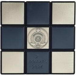 MAGIC CUBE 2 OZ 2 DOLLARS SILVER COIN NIUE 2024