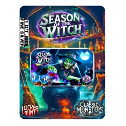 CLASSIC MONSTERS SEASON O THE WITCH 1 OZ SILVER COLORIZED BAR IN CARD 2024