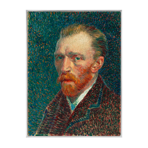 AUTOPORTRET 1887 VINCENT VAN GOGH 2,5 OZ SREBRO 750 GRAM ZN 120 GRAM CU 10000 FRANCS TCHAD 2024