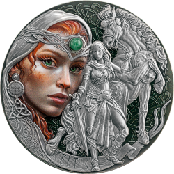 CELTIC FEMINA BELLATOR SERIA 2 OZ 2000 FRANCS SREBRNA MONETA KAMERUN 2025