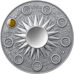 VENUS SOLAR SYSTEM 2 OZ 10 CEDIS SILVER COIN GHANA 2025