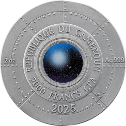 SOCORRO UFO INCIDENT INTERSTELLAR PHENOMENA 2 OZ 2000 FRANCS SILVER COIN CAMEROON 2025