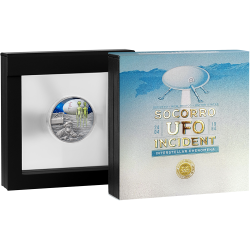 SOCORRO UFO INCIDENT INTERSTELLAR PHENOMENA 2 OZ 2000 FRANCS SILVER COIN CAMEROON 2025