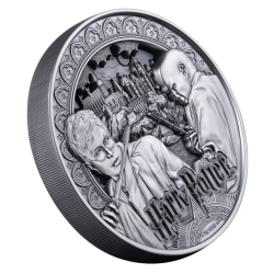 HARRY POTTER VS VOLDEMORD SILVER COIN MULTIPLE LAYER GIANT 1 KG 25 DOLLARS SAMOA 2024