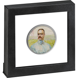 PORTRAIT OF JÓZEF PIŁSUDSKI JACEK MALCZEWSKI 170TH ANNIVERSARY SILVER COIN 500 FRANCHES CAMEROON 2024