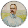 PORTRAIT OF JÓZEF PIŁSUDSKI JACEK MALCZEWSKI 170TH ANNIVERSARY SILVER COIN 500 FRANCS CAMEROON 2024