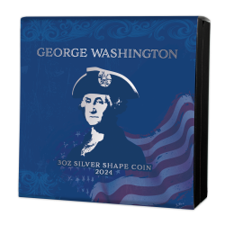 GEORGE WASHINGTON 3 OZ SILVER COIN 5 DOLLARS SAMOA 2024