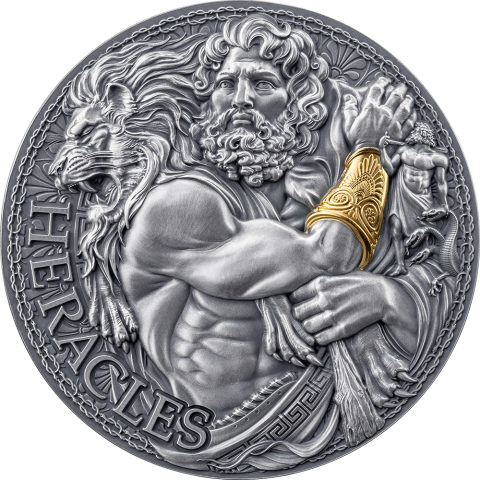 HERACLES THE GREAT GREEK MYTHOLOGY 2 OZ SILVER COIN 2000 FRANCS CFA CAMEROON 2025