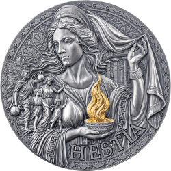 HESTIA THE GREAT GREEK MYTHOLOGY 3 OZ SILVER COIN 3000 FRANCS CFA CAMEROON 2025