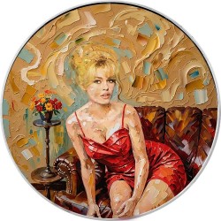 BRIGITTE BARDOT ELEGANCE IN ART 1 OZ SILVER COIN 1 DOLLAR USA 2024