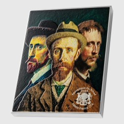 AUTOPORTRET Z ZABANDAŻOWANYM UCHEM 1889 VINCENT VAN GOGH 2,5 OZ SREBRNA MONETA 10000 FRANKÓW CFA REPUBLIKA CZADU 2024