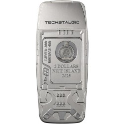 UNBREKABLE PHONE TechStalgic 2 OZ 2 DOLLARS SILVER COIN NIUE 2025