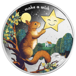 SQUIRREL MAKE A WISH 17.50 g SILVER COIN 500 FRANCES CFA CAMEROON 2024