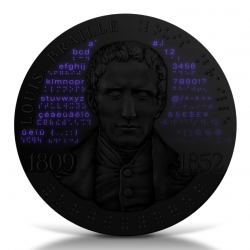 LOUIS BRAILLE 2 OZ SREBRNA MONETA 2000 FRANKÓW CFA KAMERUN 2024