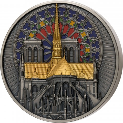 NOTRE DAME CATHEDRAL 1 KG 10000 FRANCS REPUBLIQUE DU CONGO 2024