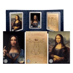 ADVANCED ART LEONARDO DA VINCI 3 x 1 OZ 3 x 5 DOLLARS SILVER COIN SAMOA 2024