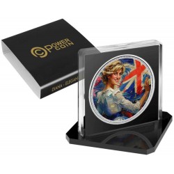 DIANA - ELEGANCE IN ART - 1 OZ 2 POUNDS SILVER COIN BRITANNIA CHARLES III 2023