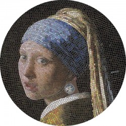 GREAT MICROMOSAIC PASSION - GIRL WITH PEARL EARRING PALAU 2019 3 OZ 20 DOLLARS