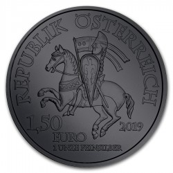 2019 1oz €1.5 EUR Austrian Silver Philharmonic Germania Flag Colorized Coin