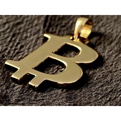 BITCOIN GOLD BTC SYMBOL 585 14 CARATS PENDANT 7 GRAMM