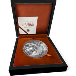 THE GRAND HUNTING CIRCLE OF LIFE 1 KG 10000 FRANCS SILVER COIN CAMEROON 2025