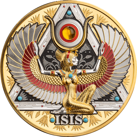 ISIS GOLD GRANDEUR 5 OZ 5000 FRANCS SILVER COIN CAMEROON 2025