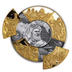 MARCO POLO PUZZLE 5 OZ 250 FRANCS SILVER COIN DJBOUTI 2025