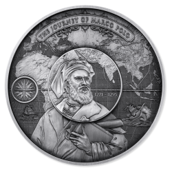 MARCO POLO PUZZLE 5 OZ 250 FRANCS SILVER COIN DJBOUTI 2025