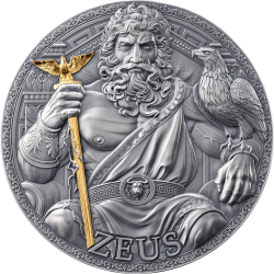 ZEUS THE GREAT GREEK MYTHOLOGY 3 OZ SILVER COIN 3000 FRANCS CFA CAMEROON 2025