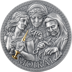 MOIRAI GRECKA MITOLOGIA 1 OZ SILVER COIN 1000 FRANCS CAMEROON 2025