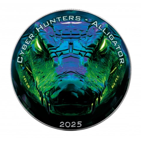 ALLIGATOR- CYBER HUNTERS 1 OZ 1 DOLLAR UNITED STATES OF AMERICA SILVER COIN 2025