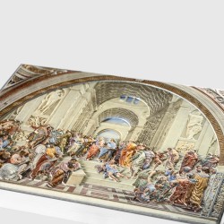 THE SCHOOL OF ATHENS RAFFAELLO SANZIO 2.5 OZ 999 Ag, 750 g 999 Zn, 120 g 999 Cu 10000 CFA FRANCS REPUBLIC OF CHAD 2024