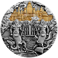ATLANTIS LOST CIVILIZATION 5 OZ 10 DOLLARS SILVER COIN SAMOA 2025