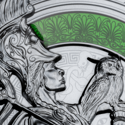 ATHENA GREEK GODDESS 1 OZ 2 DOLLARS SILVER COIN NIUE 2025