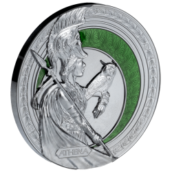 ATENA GRECKA BOGINI 1 OZ 2 DOLARY SREBRNA MONETA NIUE 2025