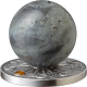 MOON SOLAR SYSTEM 2 OZ 10 CEDIS SILVER COIN GHANA 2025