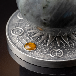 KSIĘŻYC MOON SYSTEM SOLARNY 2 OZ 10 CEDIS SREBRNA MONETA GHANA 2025