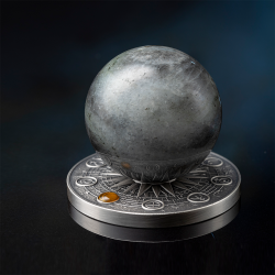 KSIĘŻYC MOON SYSTEM SOLARNY 2 OZ 10 CEDIS SREBRNA MONETA GHANA 2025