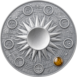 NEPTUNE SOLAR SYSTEM 2 OZ 10 CEDIS SILVER COIN GHANA 2025