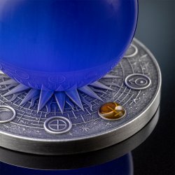 NEPTUNE SOLAR SYSTEM 2 OZ 10 CEDIS SILVER COIN GHANA 2025