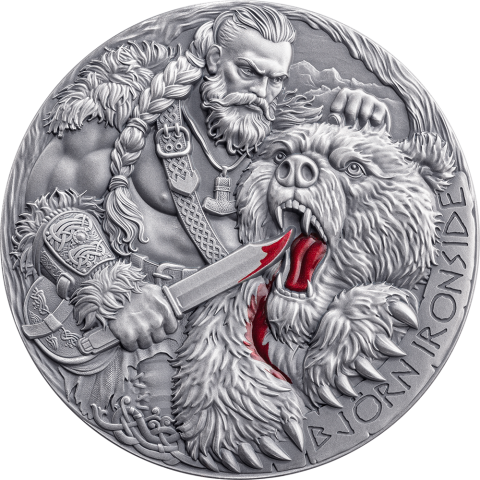 BJÖRN IRONSIDE THE WAY TO VALHALLA 2 OZ 2000 FRANCS SILVER COIN CAMEROON 2025