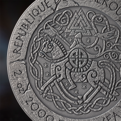 BJÖRN IRONSIDE ŻELAZNOBOKI THE WAY TO VALHALLA 2 OZ 2000 FRANCS SILVER COIN CAMEROON 2025