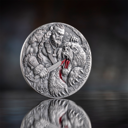 BJÖRN IRONSIDE THE WAY TO VALHALLA 2 OZ 2000 FRANCS SILVER COIN CAMEROON 2025