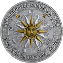 THE NINE MUSES - TERPSICHORE & EUTERPE - 2 OZ 2000 FRANCS SILVER COIN CAMEROON 2025