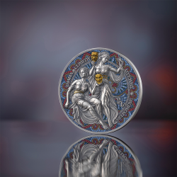 THE NINE MUSES - TERPSICHORE & EUTERPE - 2 OZ 2000 FRANCS SILVER COIN CAMEROON 2025