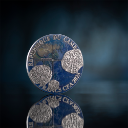 NANTAN METEORITE GEOGRAPHY 50 GRAMM 2000 FRANCS SILVER COIN CAMEROON 2025